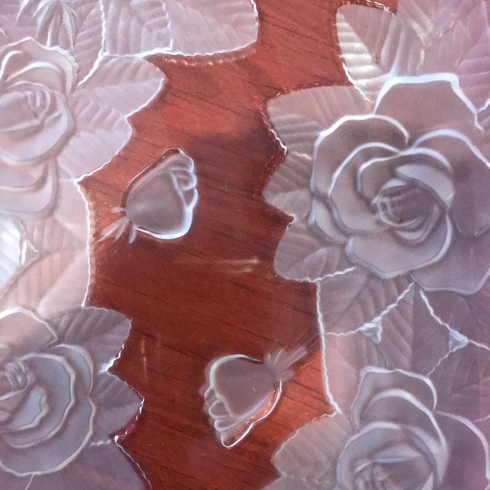 Glass Tray with Roses - Picture 8 of 10
